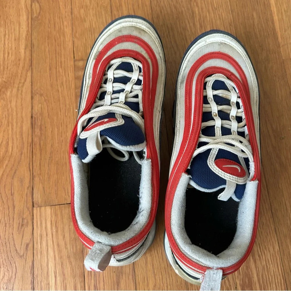 Nike Air Max 97 USA Red White Blue Patriotic Athletic Sneakers Men’s Size 10 - Picture 7 of 7